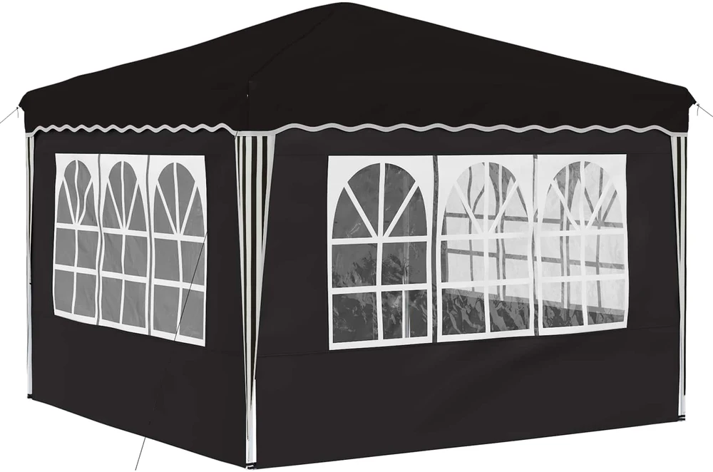 Pop-up šventinis palapinė 288 x 288 x 245 cm Juoda