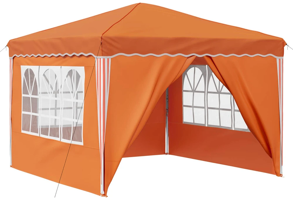 Pop-up šventinis palapinė 288 x 288 x 245 cm Oranžinė