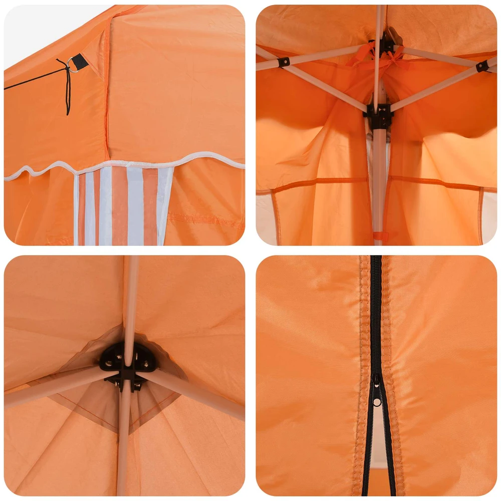 Pop-up šventinis palapinė 288 x 288 x 245 cm Oranžinė