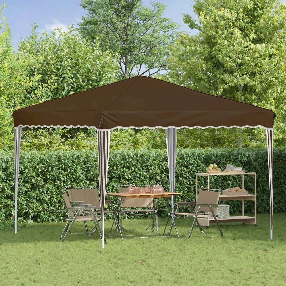 Pop-up šventinis palapinė 288 x 288 x 245 cm Taupe