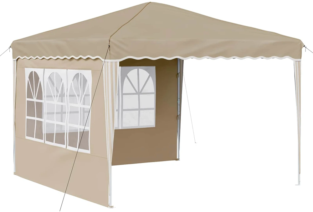 Pop-up šventinis palapinė 288 x 288 x 245 cm Kreminė