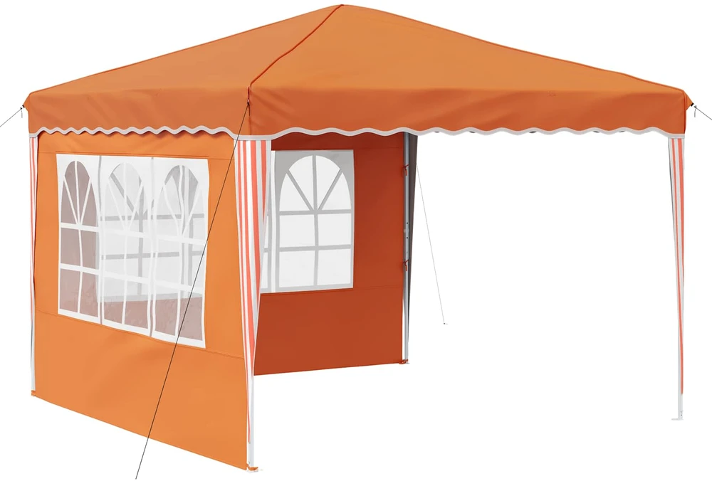 Pop-up šventinis palapinė 288 x 288 x 245 cm Oranžinė
