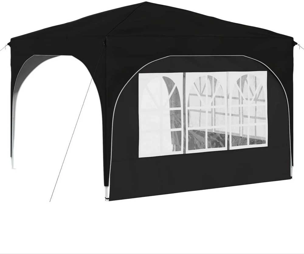 Pop-up šventinis palapinė 290 x 290 x 245 cm Juoda