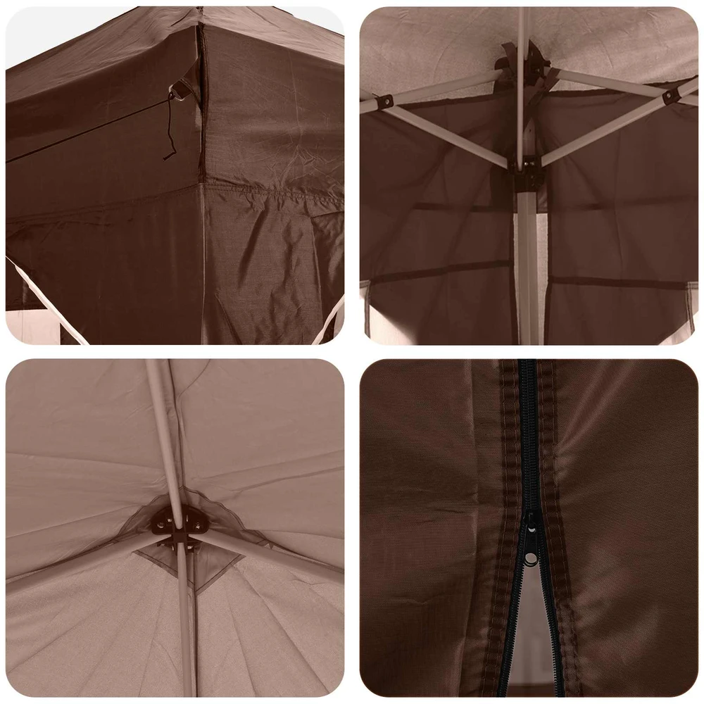 Pop-up šventinis palapinė 290 x 290 x 245 cm Ruda