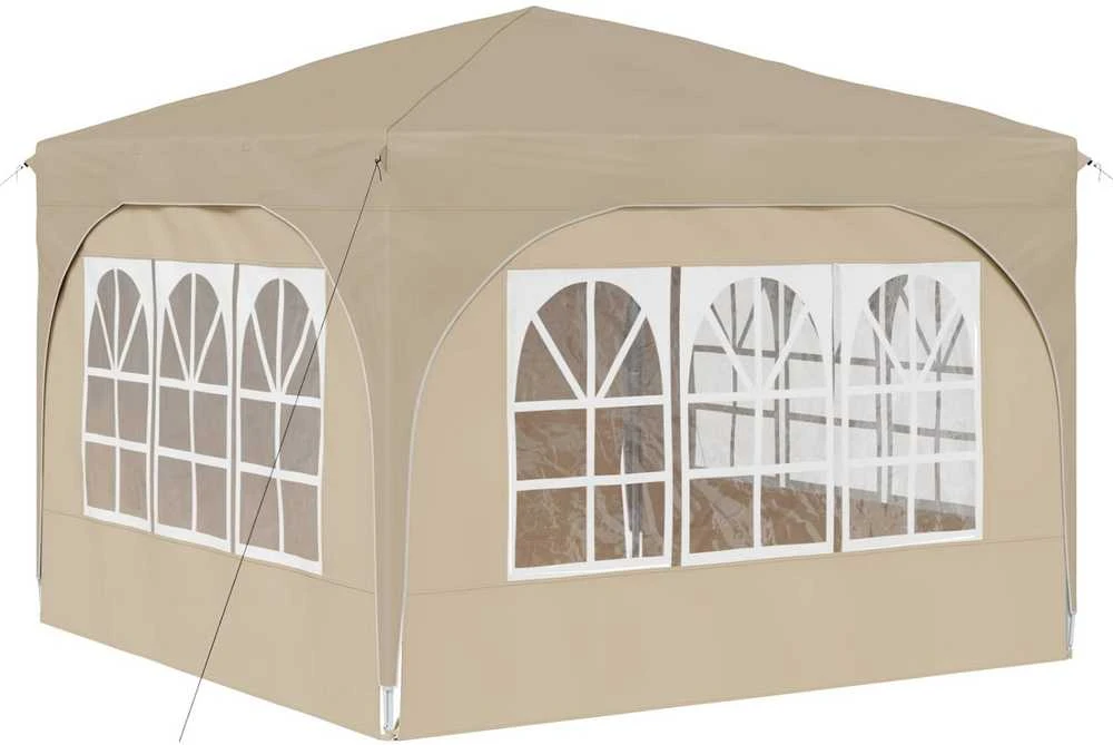 Pop-up šventinis palapinė 290 x 290 x 245 cm Kreminė
