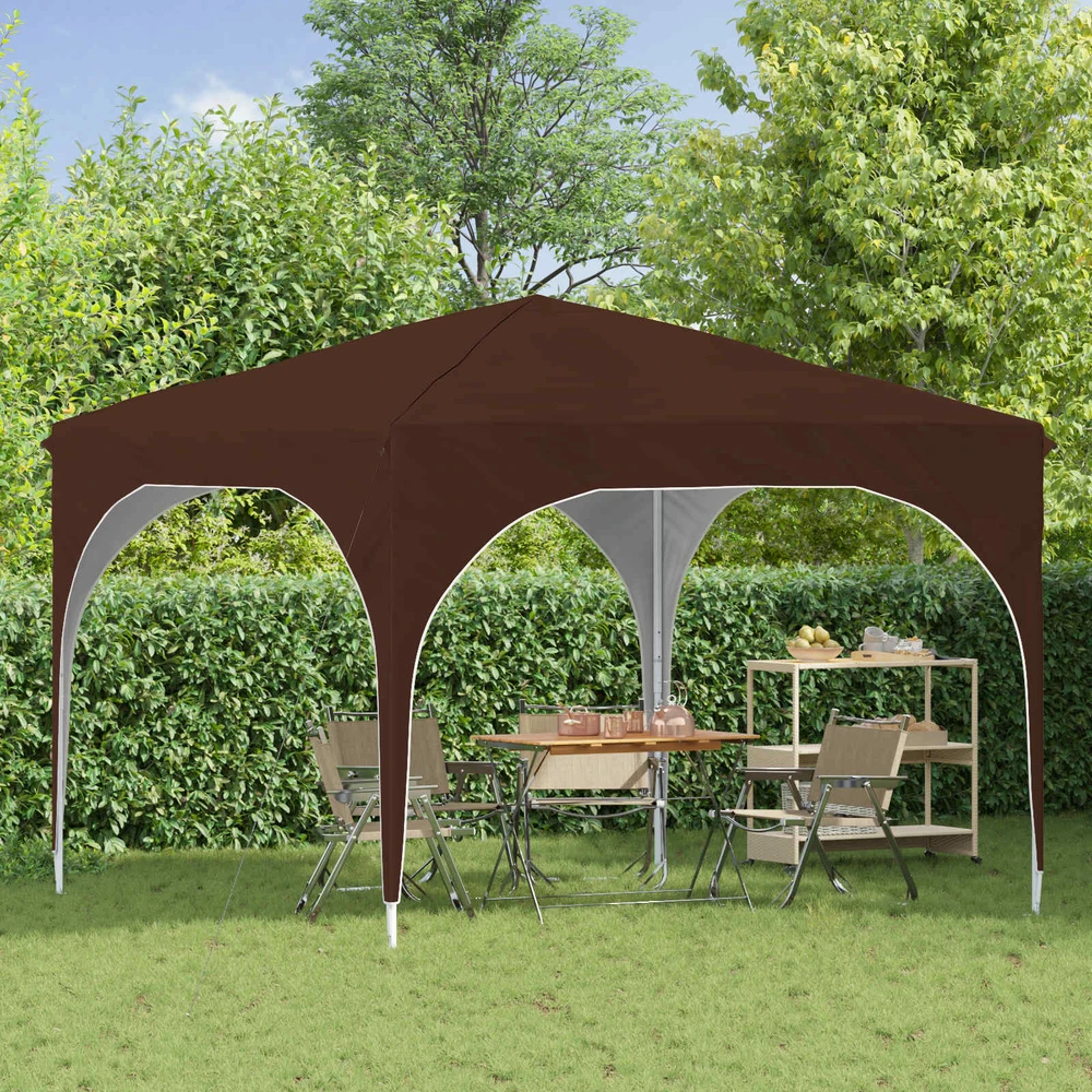 Pop-up šventinis palapinė 290 x 290 x 245 cm Ruda