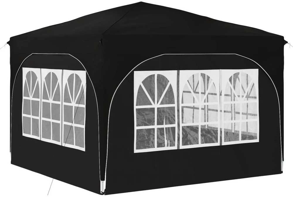 Pop-up šventinis palapinė 290 x 290 x 245 cm Juoda