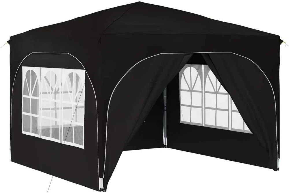 Pop-up šventinis palapinė 290 x 290 x 245 cm Juoda