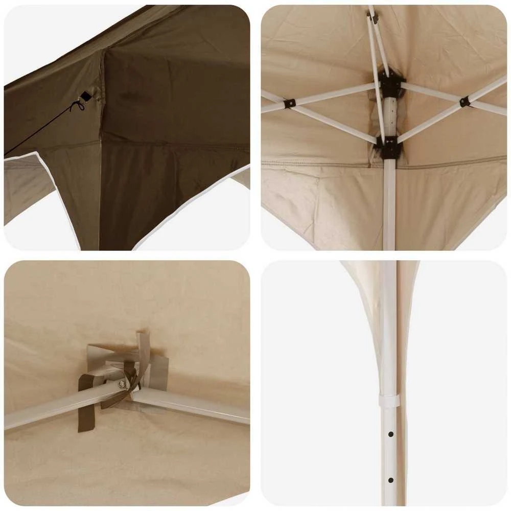Pop-up šventinis palapinė 290 x 290 x 245 cm Taupe