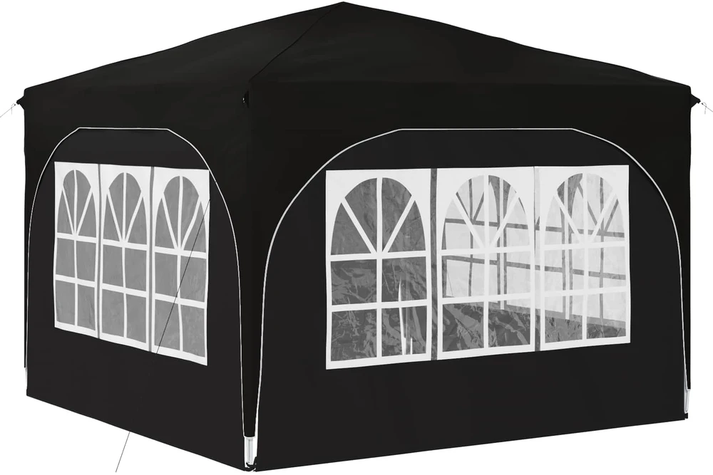 Pop-up šventinis palapinė 290 x 290 x 245 cm Juoda