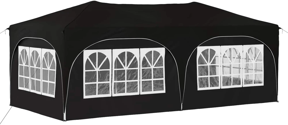 Pop-up šventinis palapinė 575 x 288 x 245 cm Juoda
