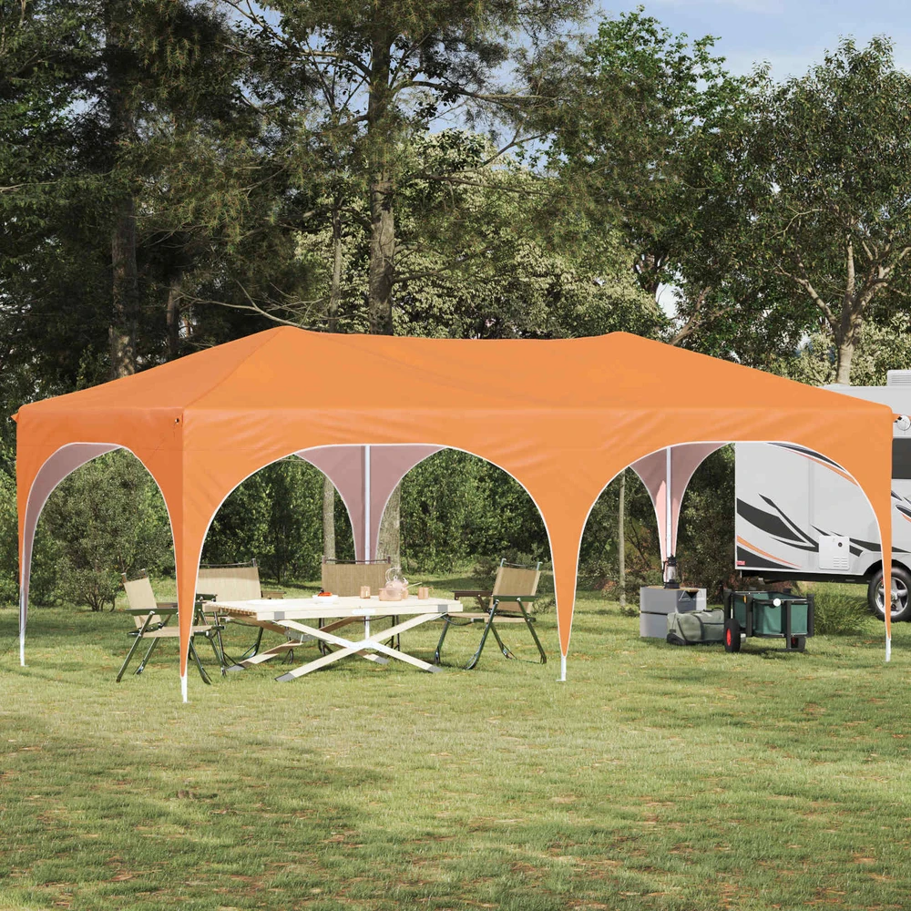 Pop-up šventinis palapinė 575 x 288 x 245 cm Oranžinė