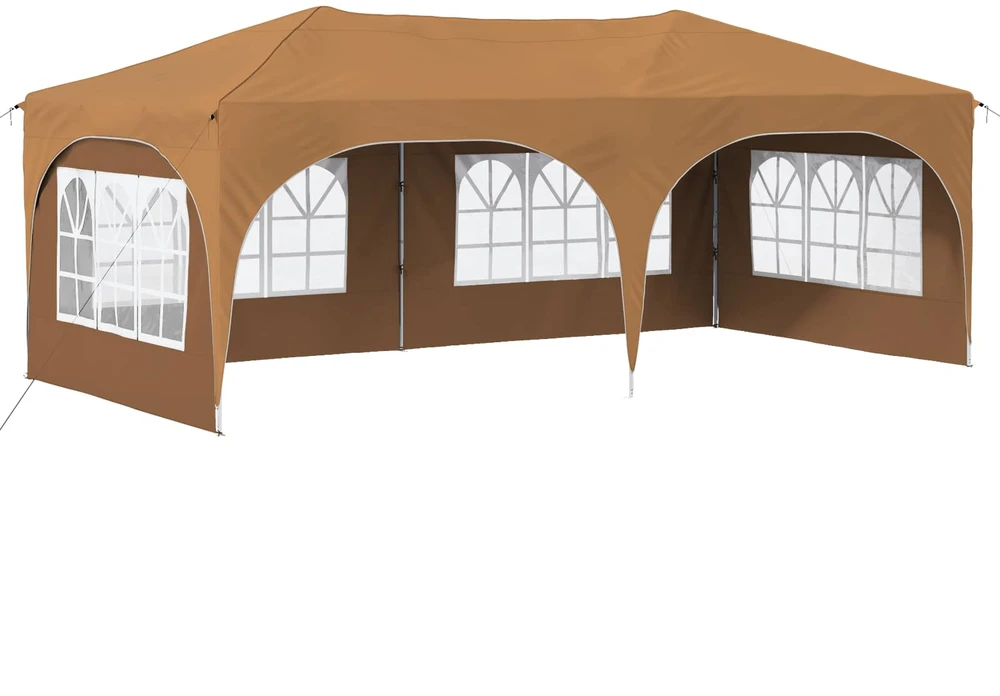Pop-up šventinis palapinė 575 x 288 x 245 cm Smėlio
