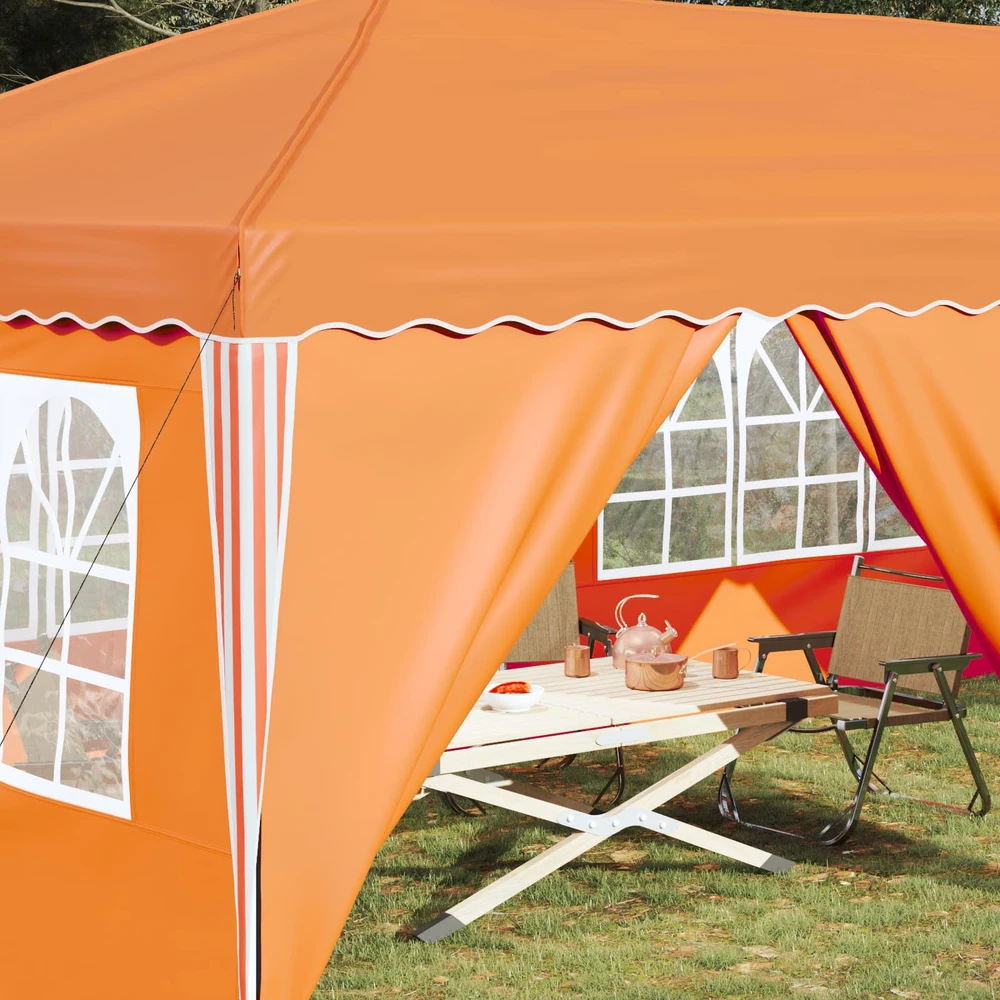 Pop-up šventinis palapinė 575 x 288 x 245 cm Oranžinė