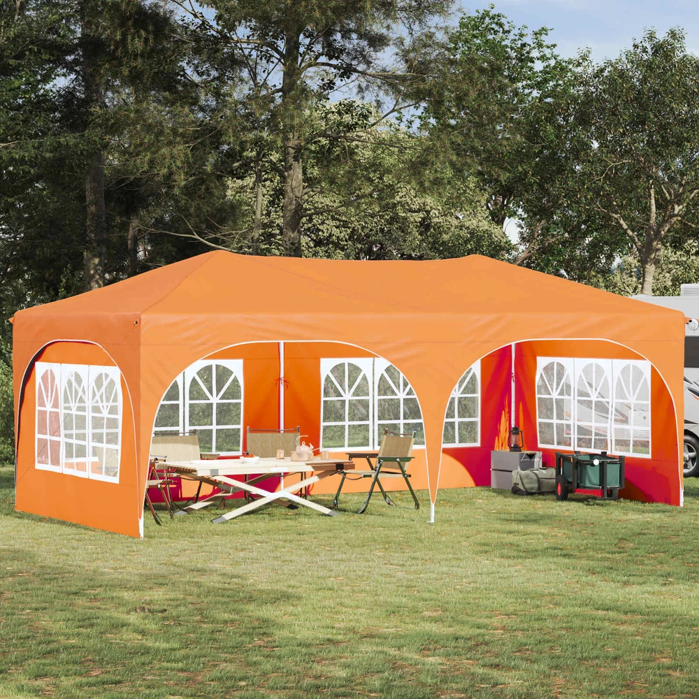 Pop-up šventinis palapinė 575 x 288 x 245 cm Oranžinė