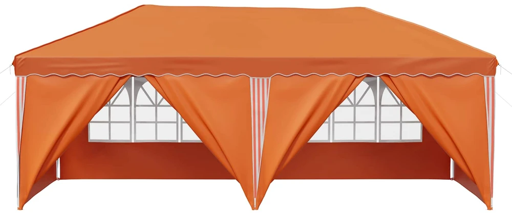 Pop-up šventinis palapinė 575 x 288 x 245 cm Oranžinė