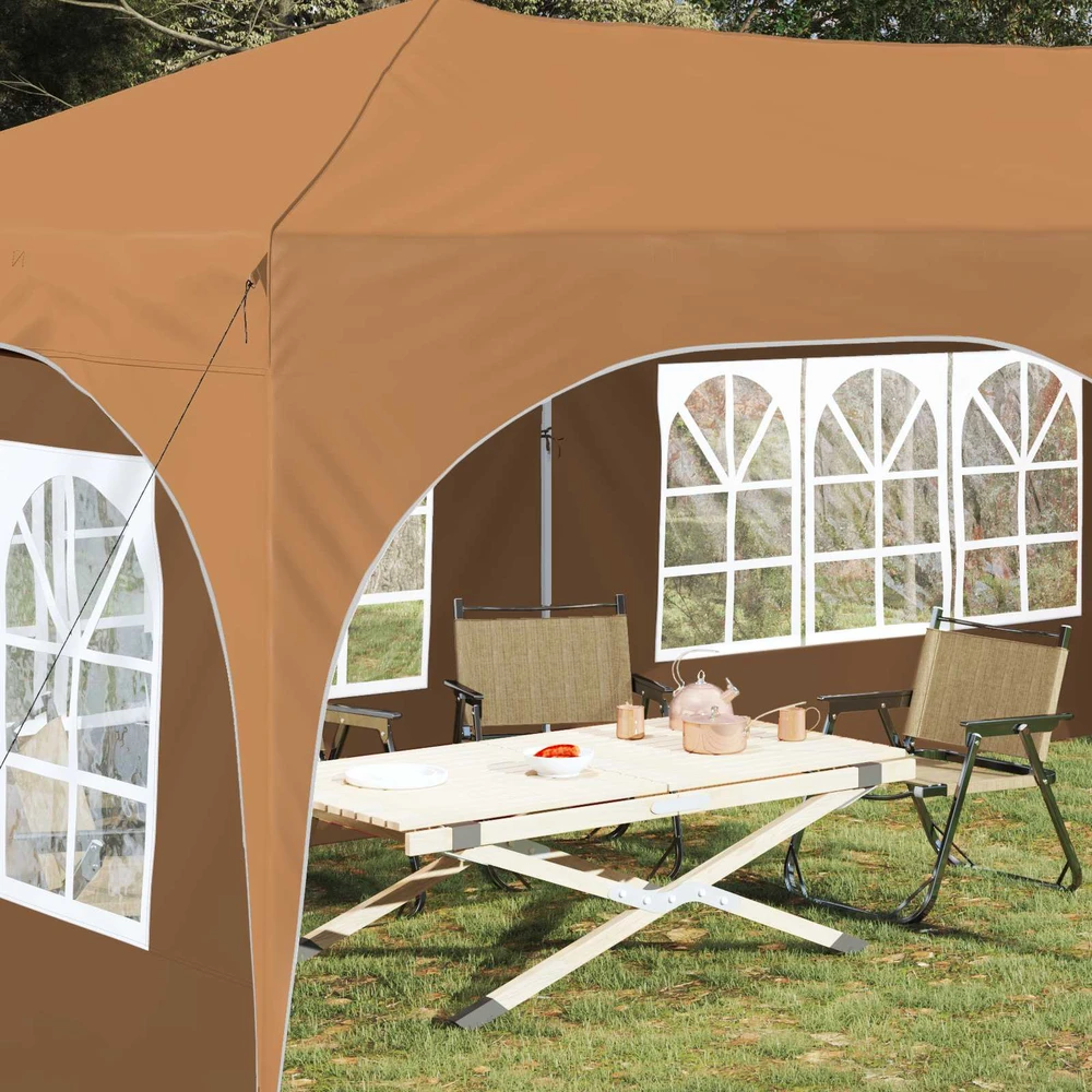 Pop-up šventinis palapinė 575 x 288 x 245 cm Smėlio
