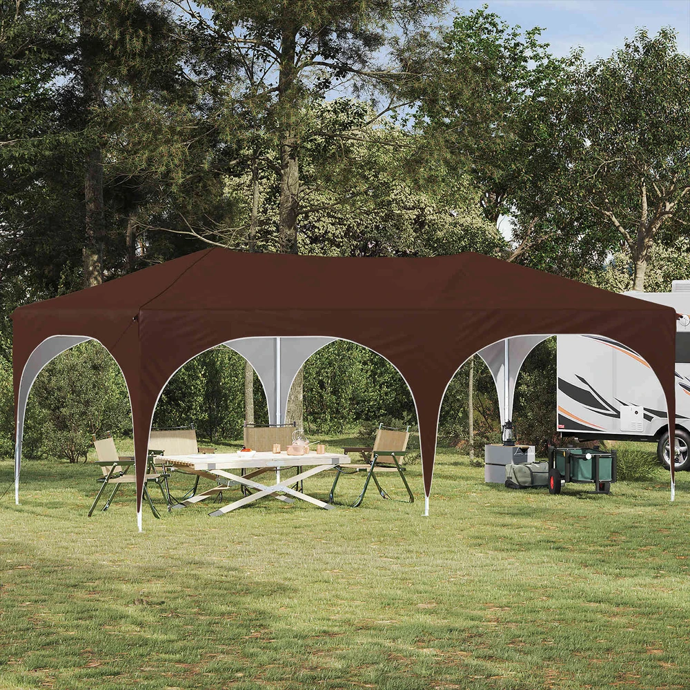 Pop-up šventinis palapinė 575 x 288 x 245 cm Ruda