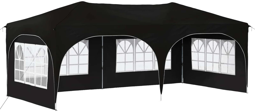Pop-up šventinis palapinė 575 x 288 x 245 cm Juoda
