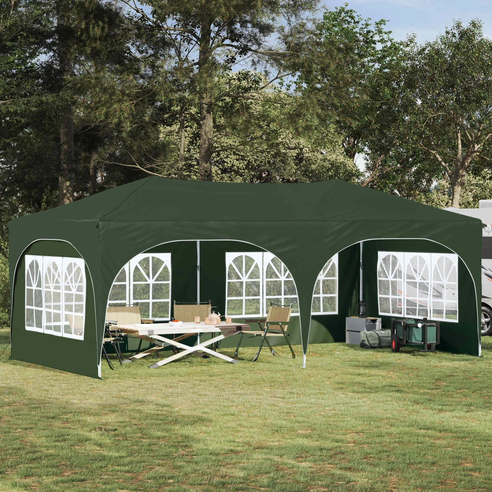 Pop-up šventinis palapinė 575 x 288 x 245 cm Žalia
