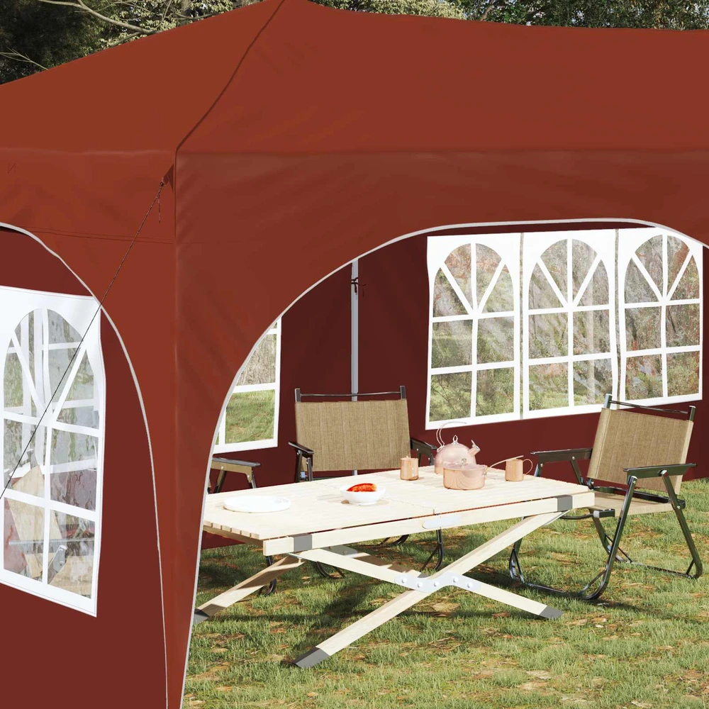 Pop-up šventinis palapinė 575 x 288 x 245 cm Terakotos