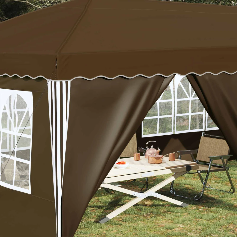 Pop-up šventinis palapinė 575 x 288 x 245 cm Taupe