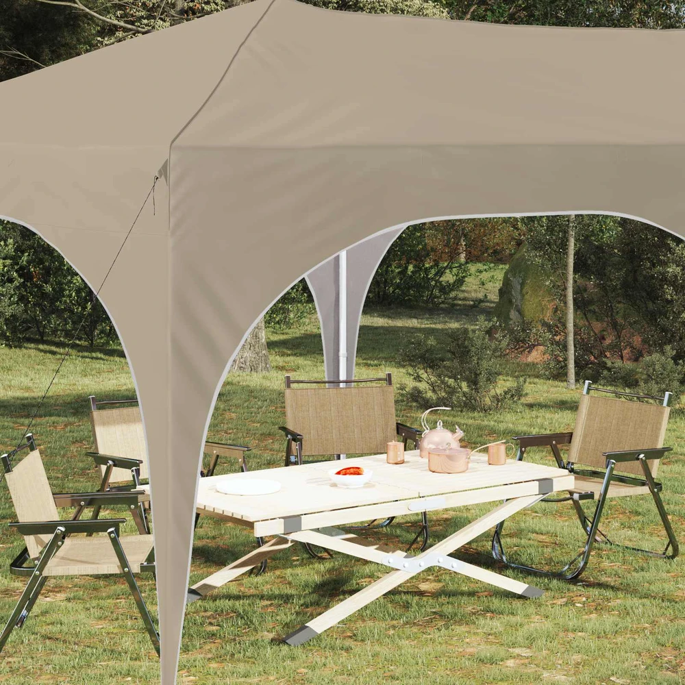 Pop-up šventinis palapinė 575 x 288 x 245 cm Kreminė