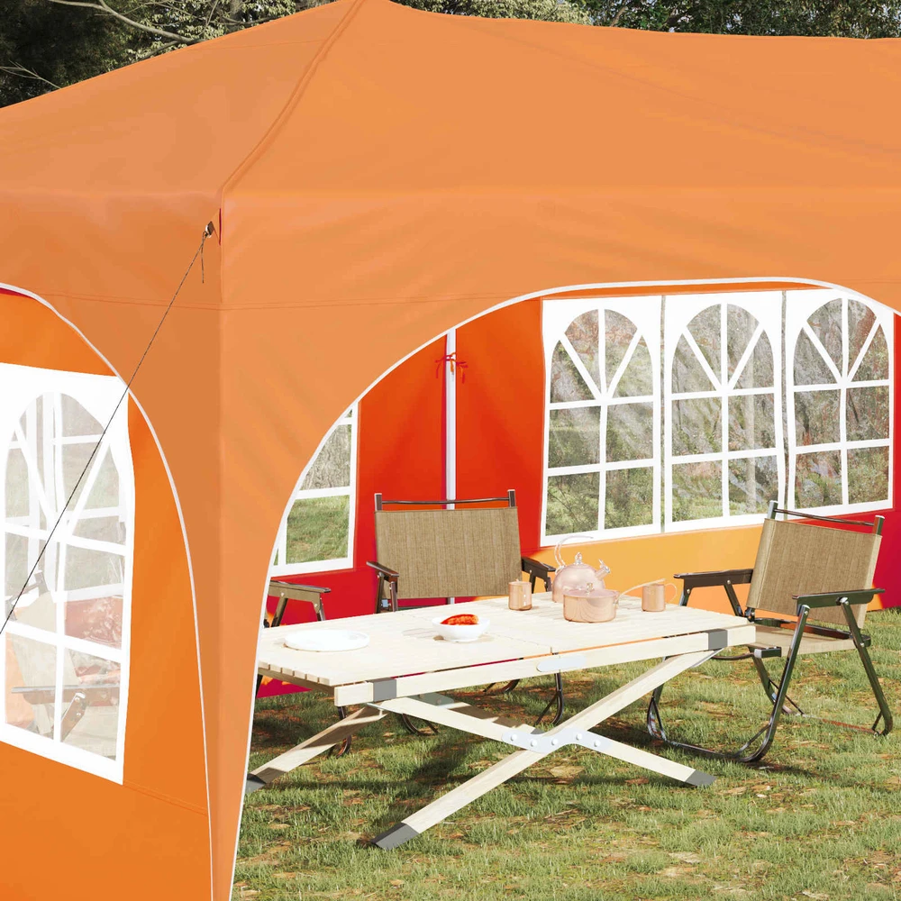 Pop-up šventinis palapinė 575 x 288 x 245 cm Oranžinė