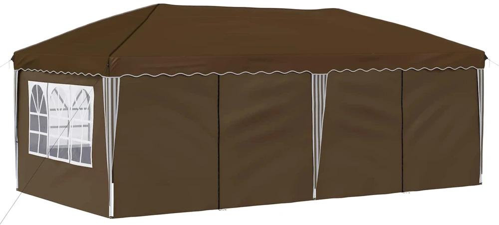 Pop-up šventinis palapinė 575 x 288 x 245 cm Taupe