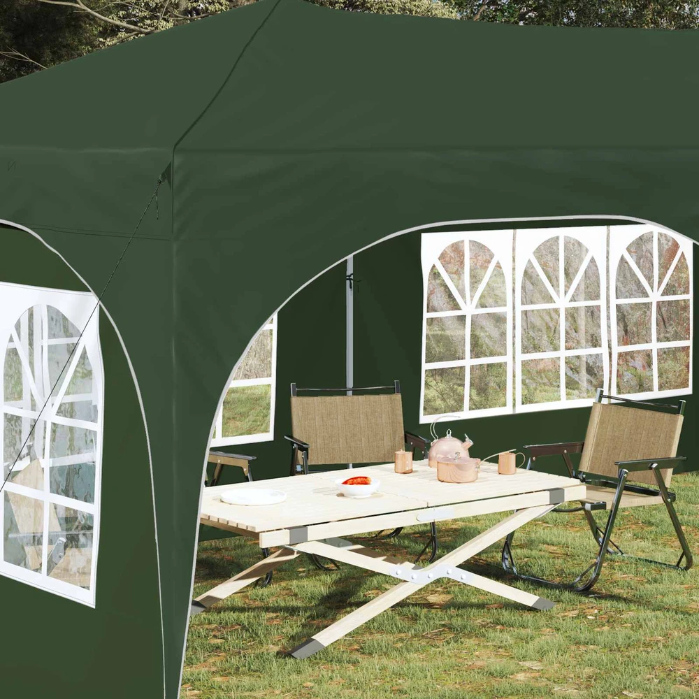Pop-up šventinis palapinė 575 x 288 x 245 cm Žalia