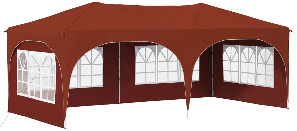 Pop-up šventinis palapinė 575 x 288 x 245 cm Terakotos