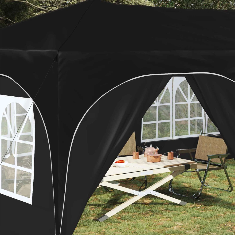 Pop-up šventinis palapinė 575 x 288 x 245 cm Juoda