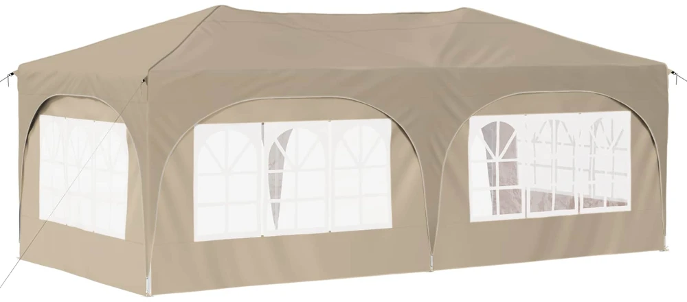 Pop-up šventinis palapinė 575 x 288 x 245 cm Kreminė
