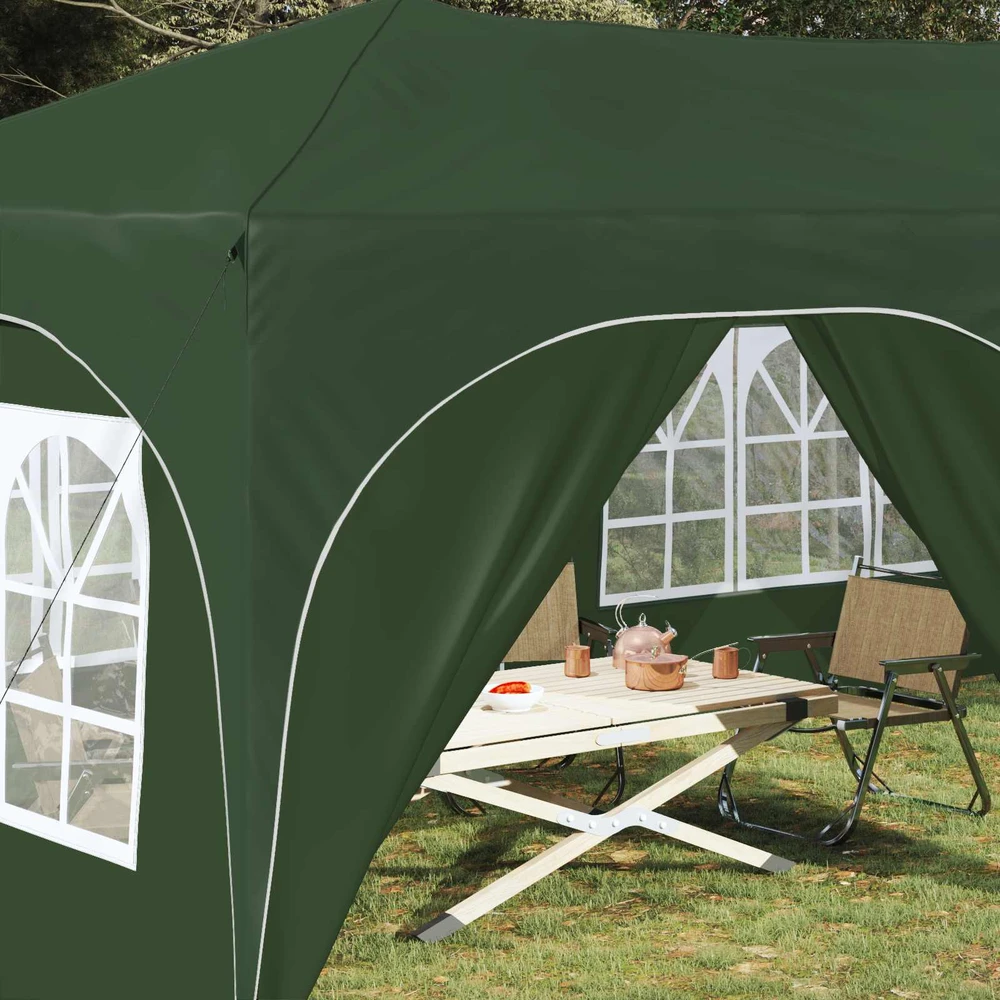 Pop-up šventinis palapinė 575 x 288 x 245 cm Žalia