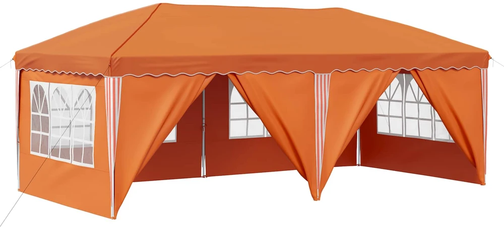 Pop-up šventinis palapinė 575 x 288 x 245 cm Oranžinė