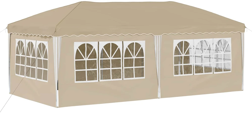 Pop-up šventinis palapinė 575 x 288 x 245 cm Kreminė
