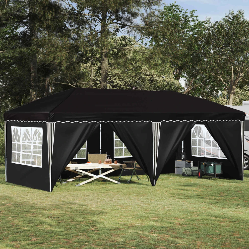 Pop-up šventinis palapinė 575 x 288 x 245 cm Juoda