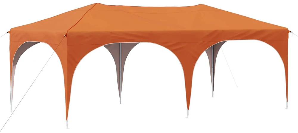 Pop-up šventinis palapinė 575 x 288 x 245 cm Oranžinė