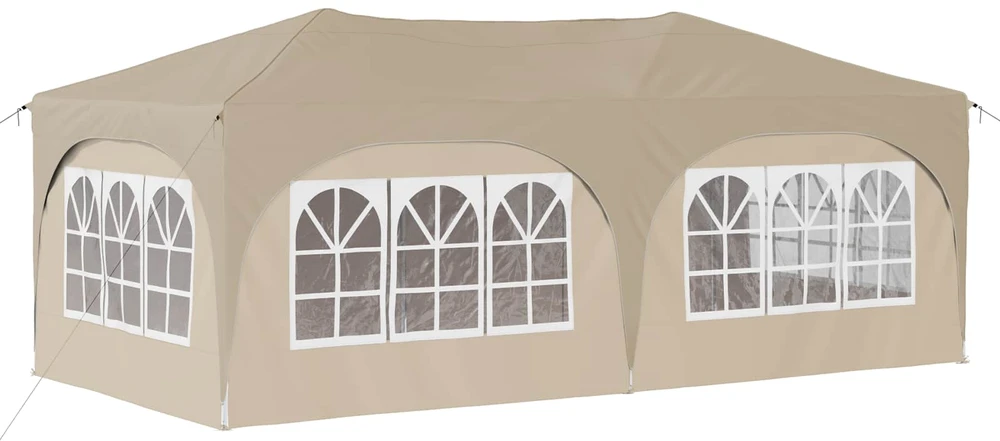 Pop-up šventinis palapinė 575 x 288 x 245 cm Kreminė