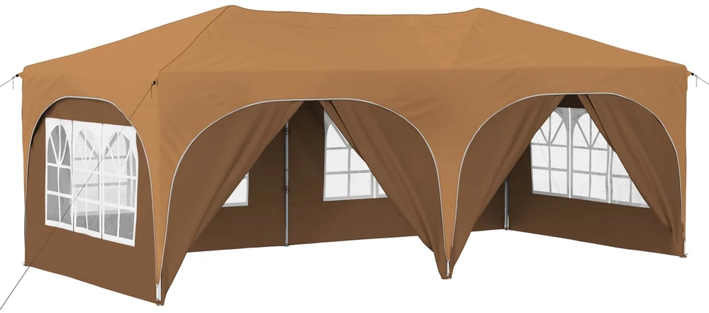 Pop-up šventinis palapinė 575 x 288 x 245 cm Smėlio