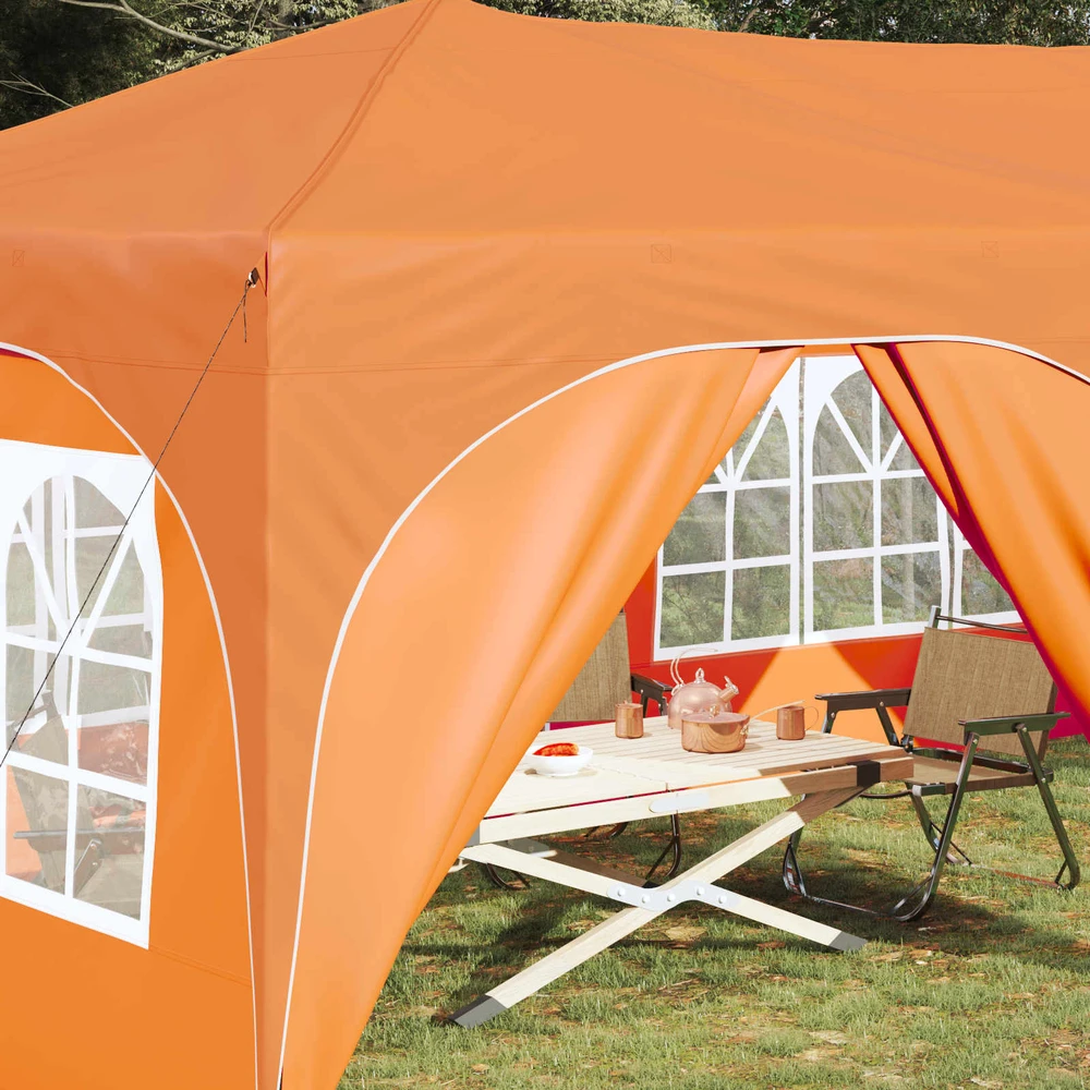 Pop-up šventinis palapinė 575 x 288 x 245 cm Oranžinė