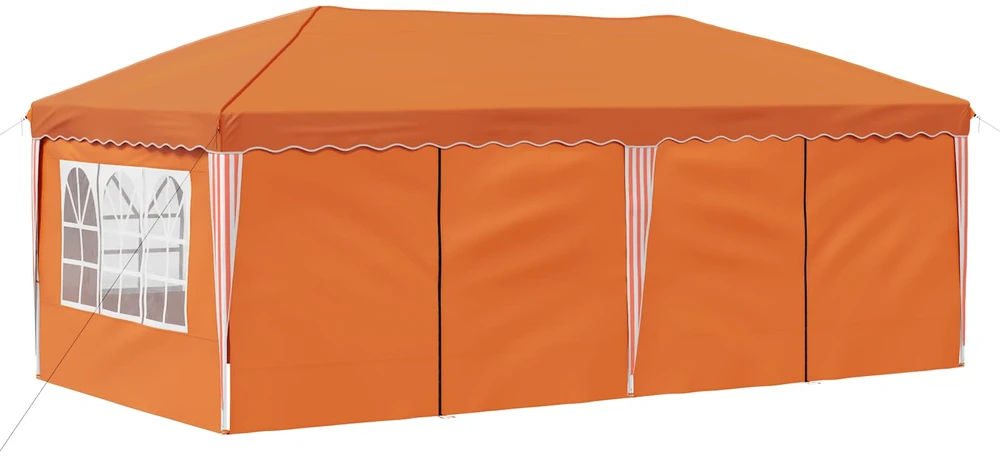 Pop-up šventinis palapinė 575 x 288 x 245 cm Oranžinė