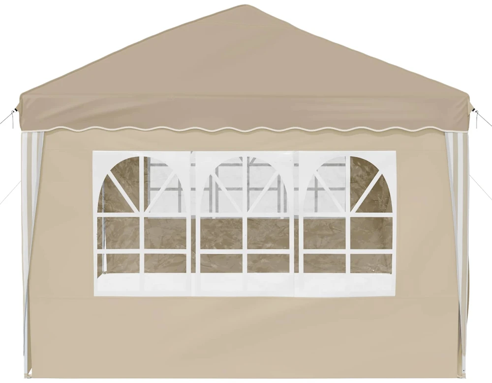 Pop-up šventinis palapinė 575 x 288 x 245 cm Kreminė