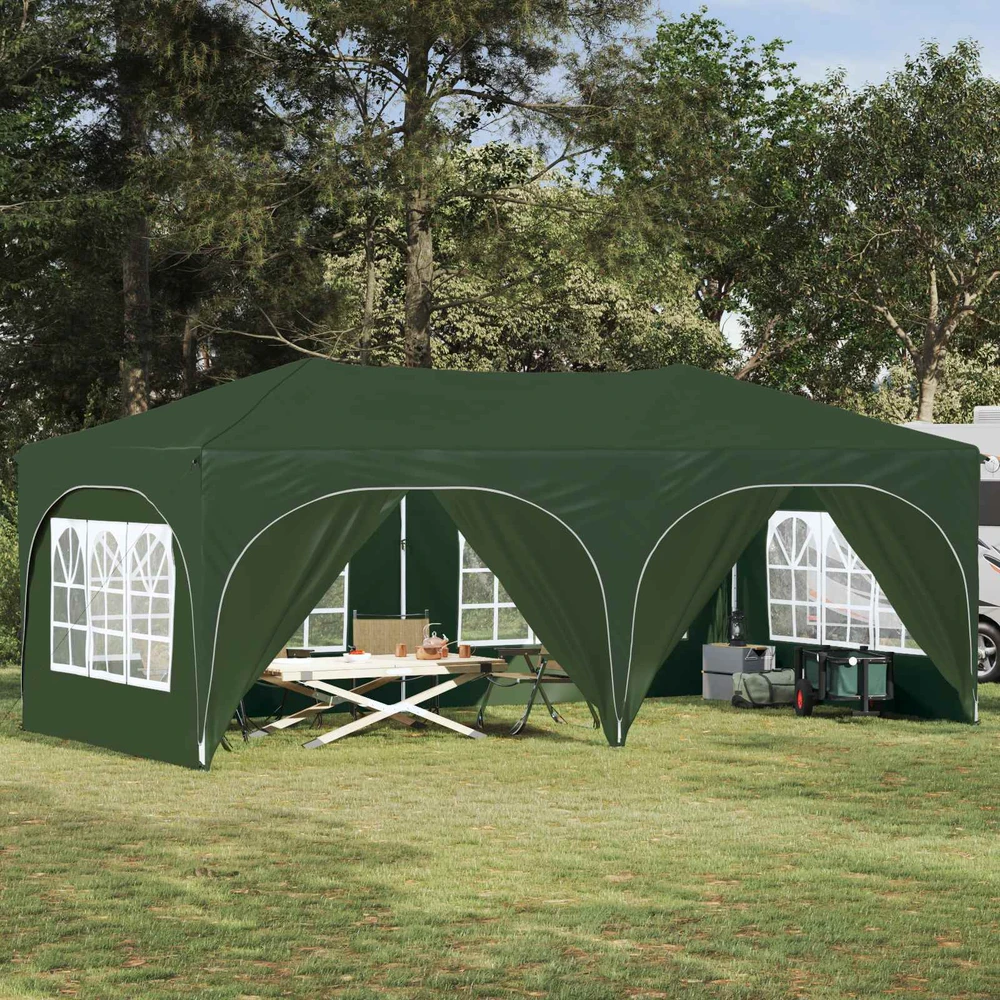 Pop-up šventinis palapinė 575 x 288 x 245 cm Žalia