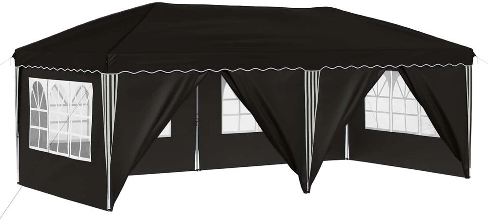 Pop-up šventinis palapinė 575 x 288 x 245 cm Juoda