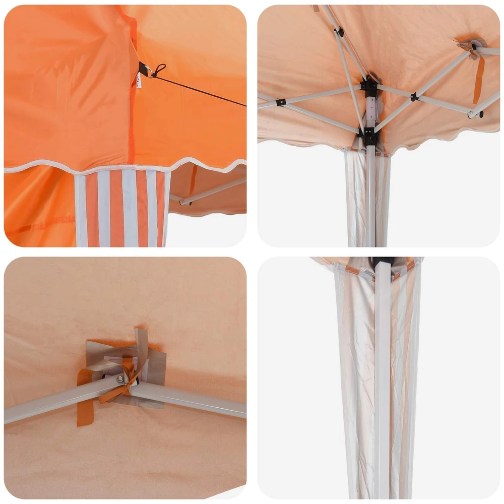 Pop-up šventinis palapinė 575 x 289 x 245 cm Oranžinė
