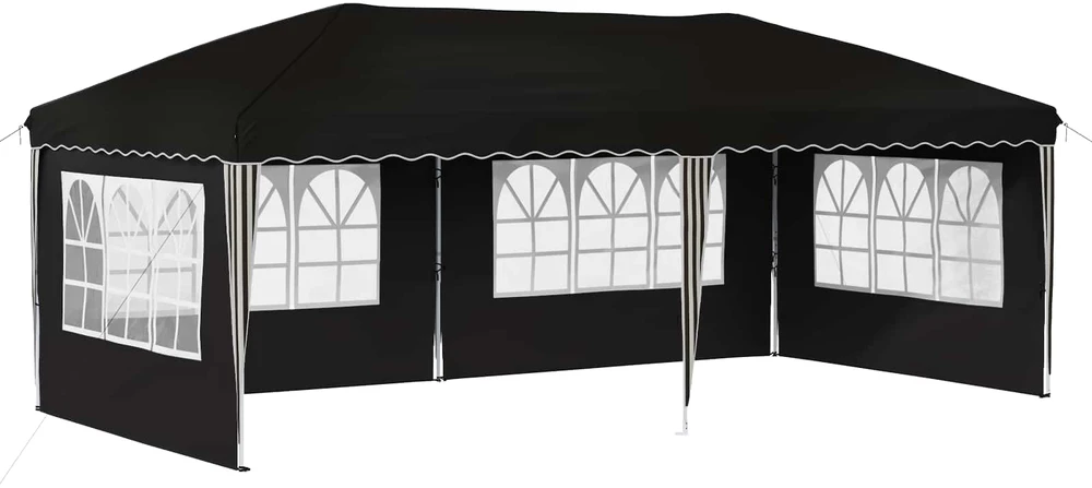 Pop-up šventinis palapinė 574 x 289 x 245 cm Juoda