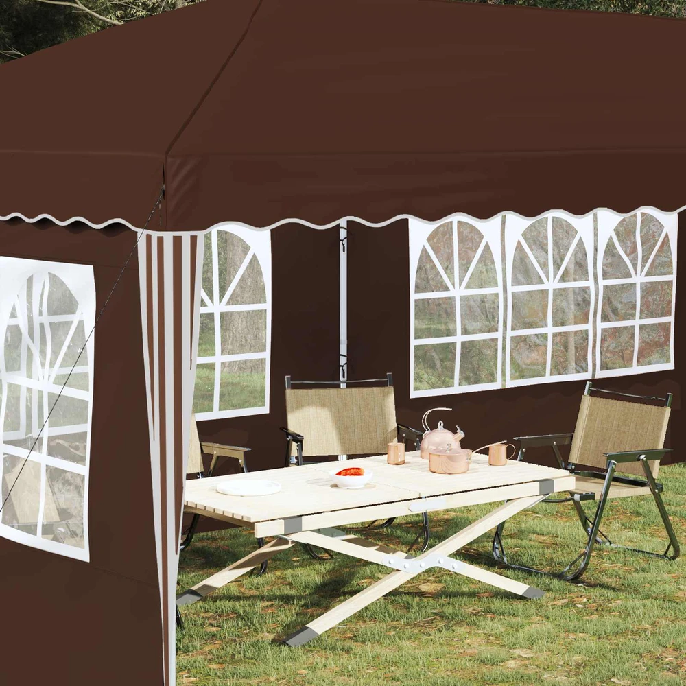 Pop-up šventinis palapinė 575 x 289 x 245 cm Ruda