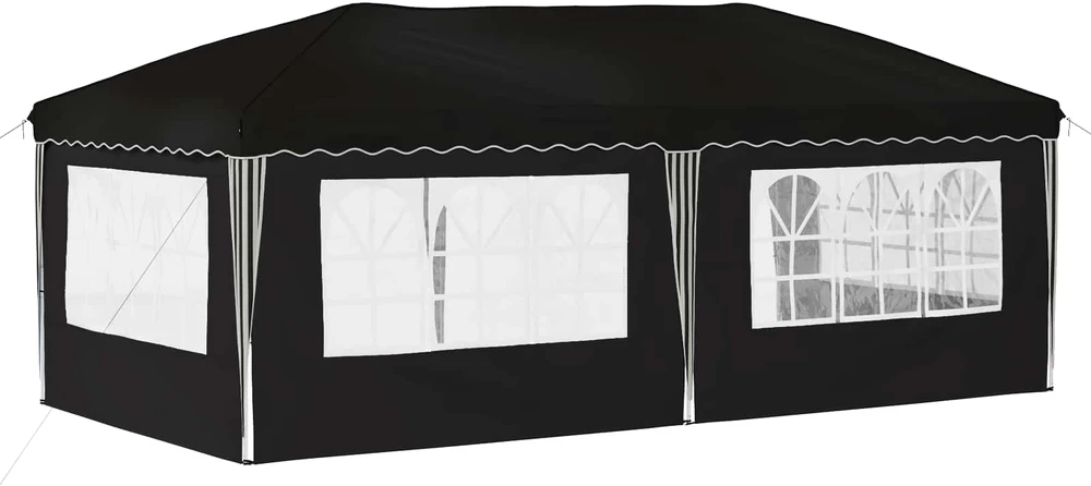 Pop-up šventinis palapinė 574 x 289 x 245 cm Juoda