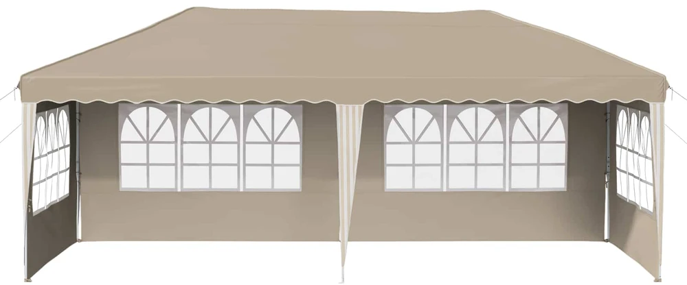 Pop-up šventinis palapinė 575 x 289 x 245 cm Kreminė